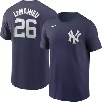 Мужская темно-синяя футболка Nike New York Yankees DJ LeMahieu #26
