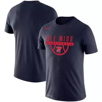 Мужская темно-синяя футболка Ole Miss Rebels Basketball Drop Legend Performance Nike
