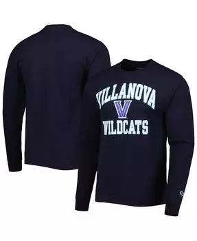 Мужская темно-синяя футболка с длинным рукавом Villanova Wildcats High Motor Champion, синий