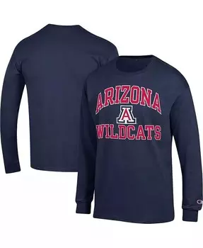 Мужская темно-синяя футболка с длинным рукавом Arizona Wildcats High Motor Champion, синий
