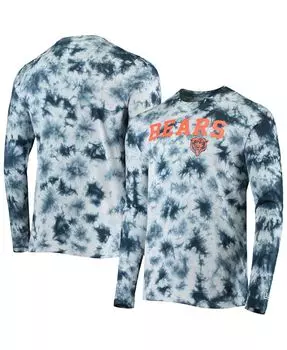 Мужская темно-синяя футболка с длинными рукавами chicago bears tie-dye New Era, синий