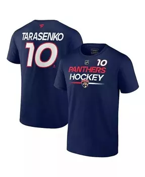 Мужская темно-синяя футболка с именем Владимира Тарасенко Florida Panthers Authentic Pro Prime Name Number Fanatics, синий