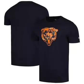 Мужская темно-синяя футболка с камуфляжным логотипом New Era Chicago Bears, цвет Brs Navy