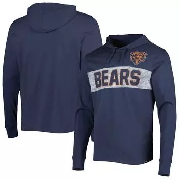 Мужская темно-синяя футболка с капюшоном и длинными рукавами Chicago Bears Field Franklin '47