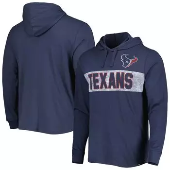 Мужская темно-синяя футболка с капюшоном и длинными рукавами '47 Houston Texans Field Franklin