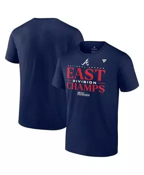 Мужская темно-синяя футболка с логотипом Atlanta Braves 2023 NL East Division Champions Locker Room Fanatics, синий