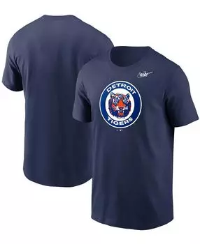 Мужская темно-синяя футболка с логотипом detroit tigers cooperstown collection Nike, синий