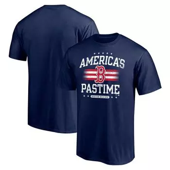 Мужская темно-синяя футболка с логотипом Fanatics Boston Red Sox Americana