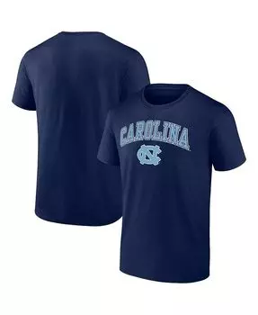 Мужская темно-синяя футболка с логотипом North Carolina Tar Heels Campus Fanatics, синий