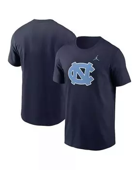 Мужская темно-синяя футболка с логотипом North Carolina Tar Heels Primetime Evergreen Jordan, синий