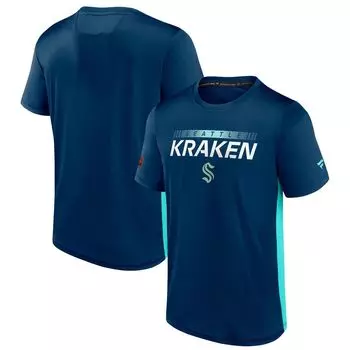 Мужская темно-синяя футболка с логотипом Seattle Kraken Special Edition 2.0 Authentic Pro Tech Fanatics