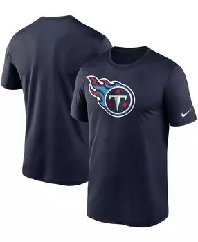 Мужская темно-синяя футболка с логотипом Tennessee Titans Essential Legend Performance Nike