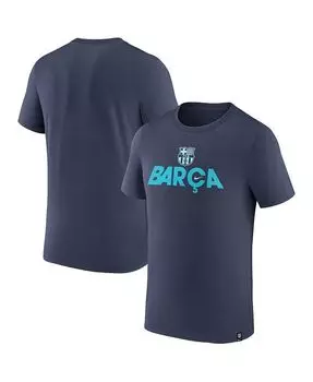 Мужская темно-синяя футболка с рукавами Barcelona Mercurial Nike, синий