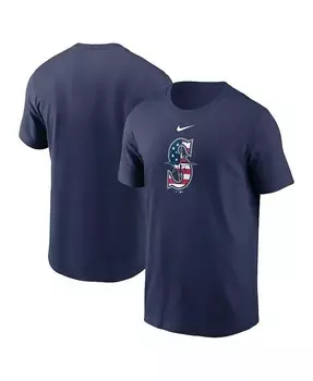 Мужская темно-синяя футболка Seattle Mariners Americana Nike, синий