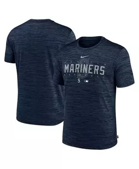Мужская темно-синяя футболка Seattle Mariners Authentic Collection Velocity Performance Practice Practice Nike, синий