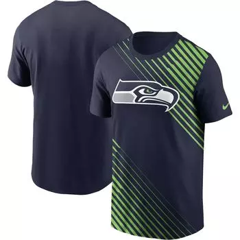 Мужская темно-синяя футболка Seattle Seahawks Yard Line Fashion Asbury Nike