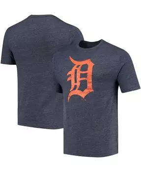 Мужская темно-синяя футболка Tri-Blend с официальным логотипом Detroit Tigers Weathered Fanatics, синий