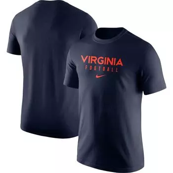 Мужская темно-синяя футболка Virginia Cavaliers Team Issue Performance Nike