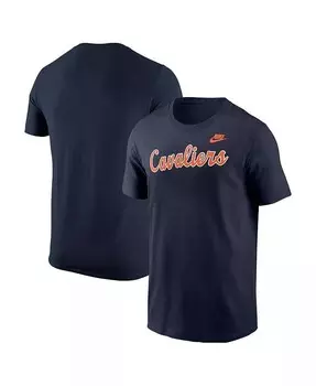 Мужская темно-синяя футболка Virginia Cavaliers Vintage Script Core Nike, синий