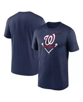 Мужская темно-синяя футболка Washington Nationals Icon Legend Nike