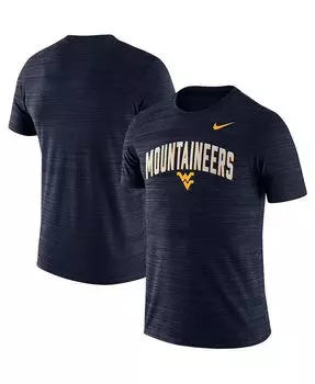 Мужская темно-синяя футболка West Virginia Mountaineers 2022 Game Day Sideline Velocity Performance Nike, синий