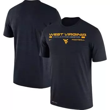 Мужская темно-синяя футболка West Virginia Mountaineers Velocity Legend Performance Nike