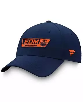 Мужская темно-синяя гибкая кепка Edmonton Oilers Authentic Pro Training Camp Practice Fanatics, синий