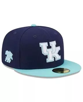 Мужская темно-синяя, голубая приталенная шляпа Kentucky Wildcats 59FIFTY New Era, синий