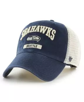 Мужская темно-синяя и белая кепка College Seahawks '47 Morgantown Trucker Clean Up Snapback '47 Brand