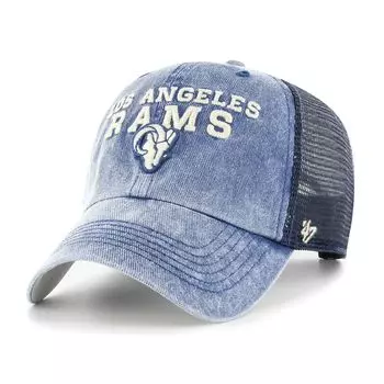 Мужская темно-синяя кепка '47 Los Angeles Rams Drumlin Trucker Clean Up Snapback