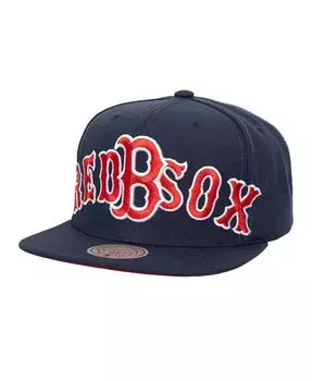 Мужская темно-синяя кепка Boston Red Sox с полной передней частью Snapback Mitchell & Ness, синий