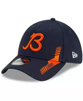 Мужская темно-синяя кепка Chicago Bears 2021 NFL Sideline Home B 39THIRTY Flex Hat New Era
