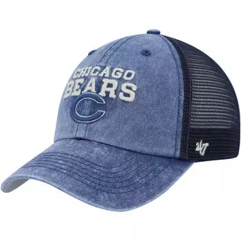 Мужская темно-синяя кепка Chicago Bears Drumlin Trucker Clean Up Snapback '47