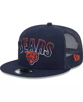 Мужская темно-синяя кепка Chicago Bears Grade Trucker 9FIFTY Snapback New Era