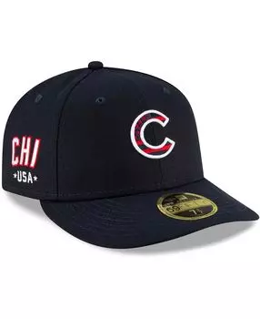 Мужская темно-синяя кепка Chicago Cubs 4 июля для работы на поле, низкопрофильная шляпа 59Fifty New Era