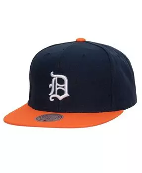 Мужская темно-синяя кепка Detroit Tigers Cooperstown Collection Evergreen Snapback Mitchell & Ness