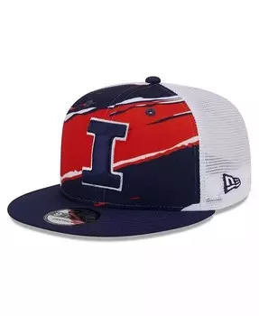 Мужская темно-синяя кепка Illinois Fighting Illini Tear Trucker 9FIFTY Snapback New Era, синий