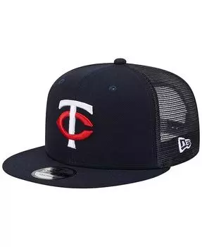 Мужская темно-синяя кепка Minnesota Twins Team Color Trucker 9FIFTY Snapback New Era, синий