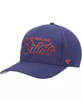 Мужская темно-синяя кепка New England Patriots Street Script MVP Snapback '47 Brand