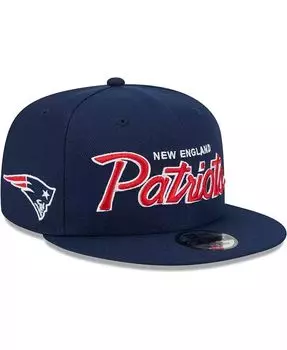 Мужская темно-синяя кепка New England Patriots Main Script 9FIFTY Snapback New Era, синий