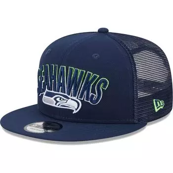 Мужская темно-синяя кепка New Era College Seattle Seahawks Grade Trucker 9FIFTY Snapback