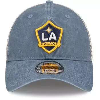 Мужская темно-синяя кепка New Era LA Galaxy 9TWENTY из потертого денима Snapback