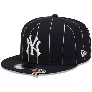 Мужская темно-синяя кепка New Era New York Yankees 2009 World Series с зажимом в тонкую полоску 9FIFTY Snapback