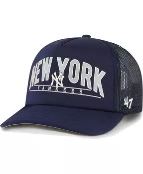 Мужская темно-синяя кепка New York Yankees Backhaul Foam Trucker Snapback '47 Brand