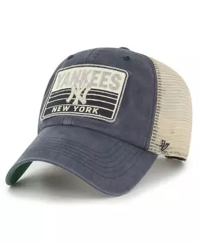 Мужская темно-синяя кепка New York Yankees Four Stroke Clean Up Trucker Snapback '47 Brand