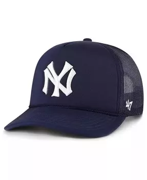 Мужская темно-синяя кепка с логотипом New York Yankees Trucker Snapback '47 Brand, синий