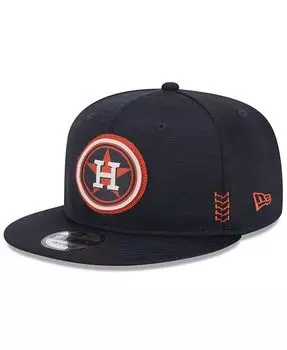 Мужская темно-синяя кепка Snapback Houston Astros 2024 Clubhouse 9FIFTY New Era, синий