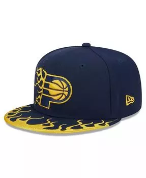 Мужская темно-синяя кепка Snapback Indiana Pacers NBA All-Star Game Rally Drive Flames 9FIFTY 2024 New Era, синий