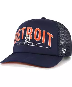 Мужская темно-синяя кепка Snapback из пеноматериала Detroit Tigers Backhaul Trucker Snapback '47 Brand