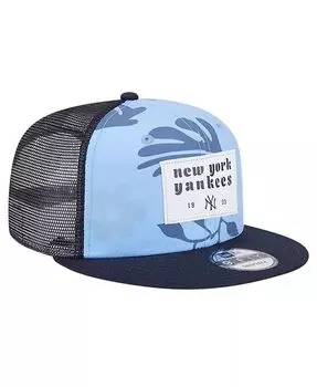 Мужская темно-синяя кепка Snapback New York Yankees Bikini Bottom Trucker 9FIFTY New Era, синий